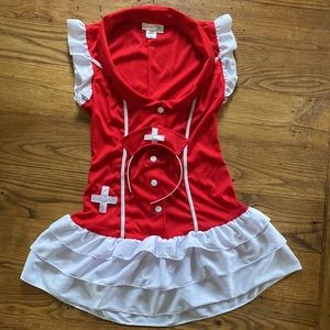 Woman’s Halloween costume- nurse